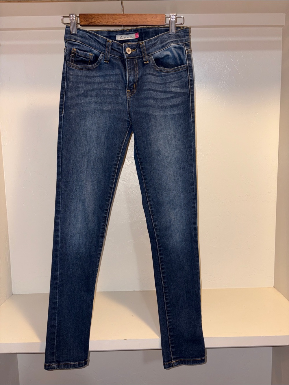 KanCan Dark Wash Skinny Jeans - Girls